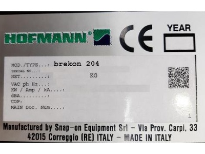 76067-19: Стенды тормозные Hofmann серии brekon 204