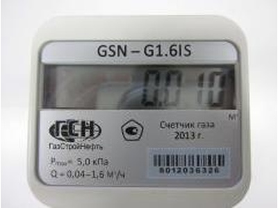 51758-12: Счетчики газа бытовые GSN-G1.6IS