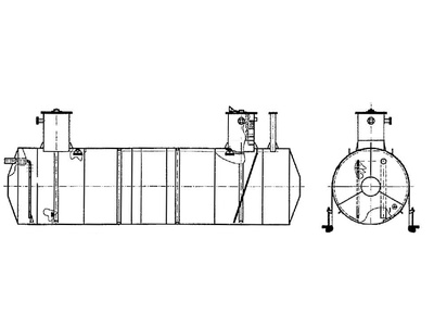 80113-20: Резервуар стальной горизонтальный цилиндрический  ЕП-40