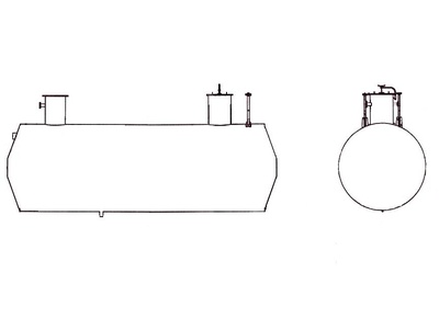 79118-20: Резервуар стальной горизонтальный цилиндрический подземный РГСП-63