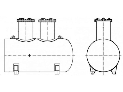 90580-23: Резервуары стальные горизонтальные цилиндрические РГС